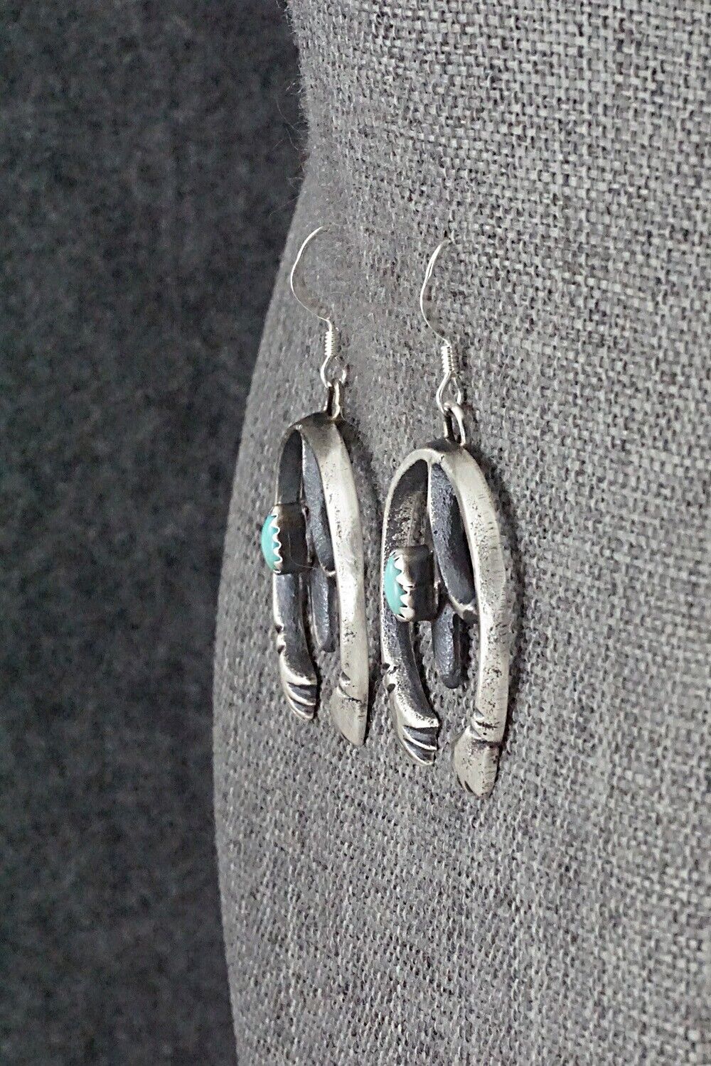 Turquoise & Sterling Silver Earrings - Martha Cayatiento