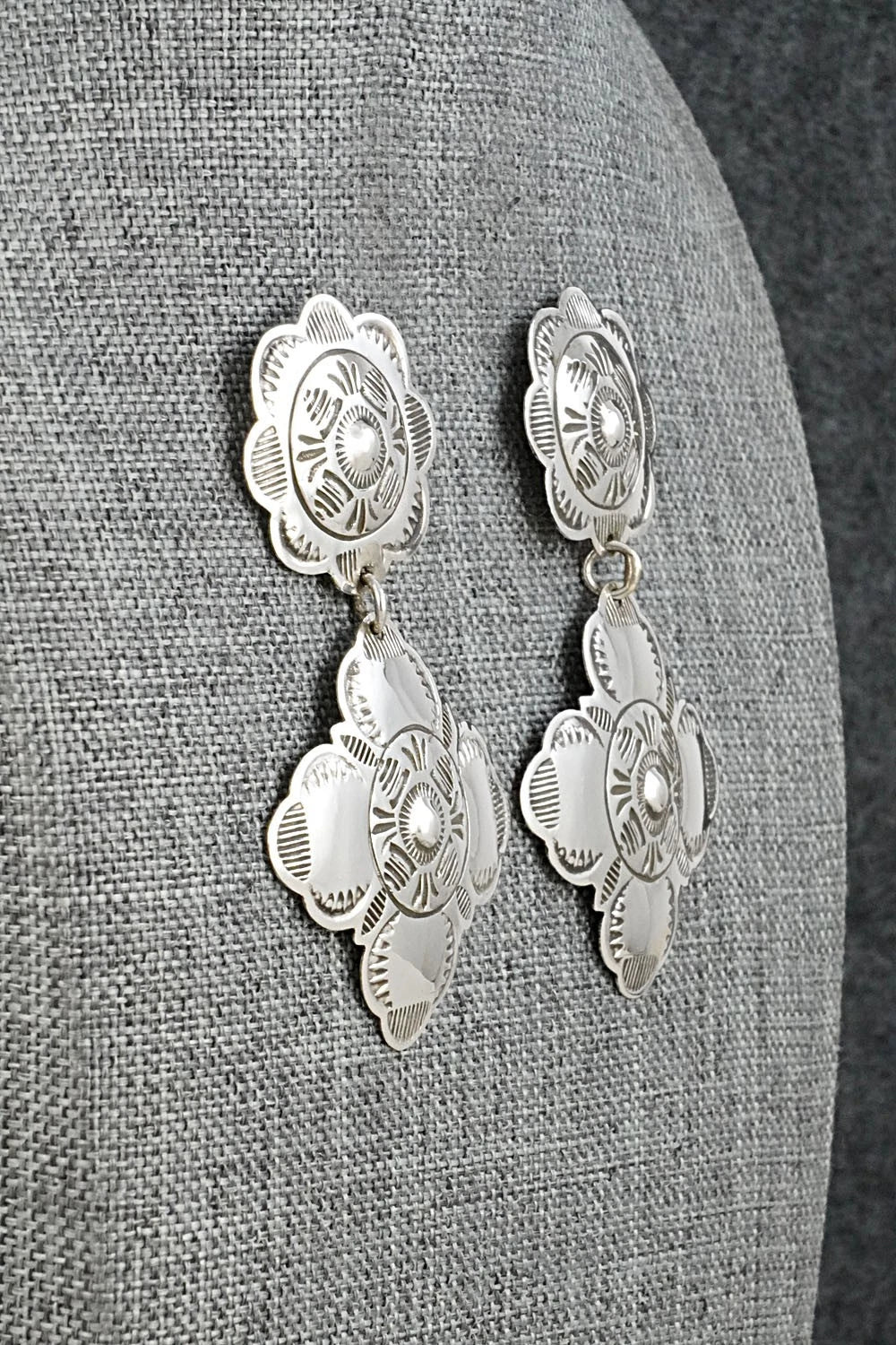 Sterling Silver Earrings - Bertha Begay