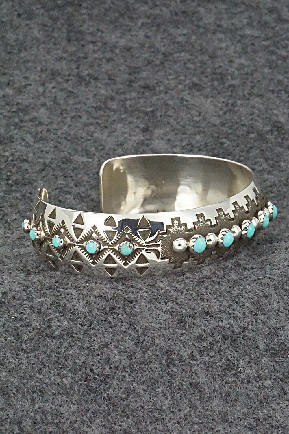 Turquoise and Sterling Silver Bracelet - Debra Lee Tahe