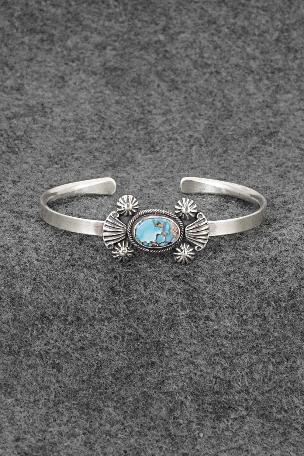 Turquoise & Sterling Silver Bracelet - Genevieve Francisco