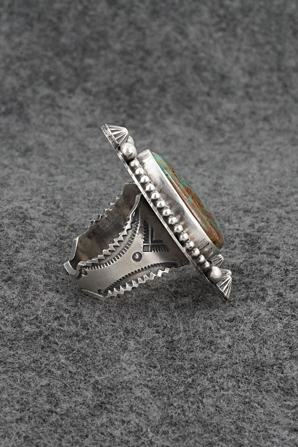 Turquoise & Sterling Silver Ring - Michael Calladitto - Size 10