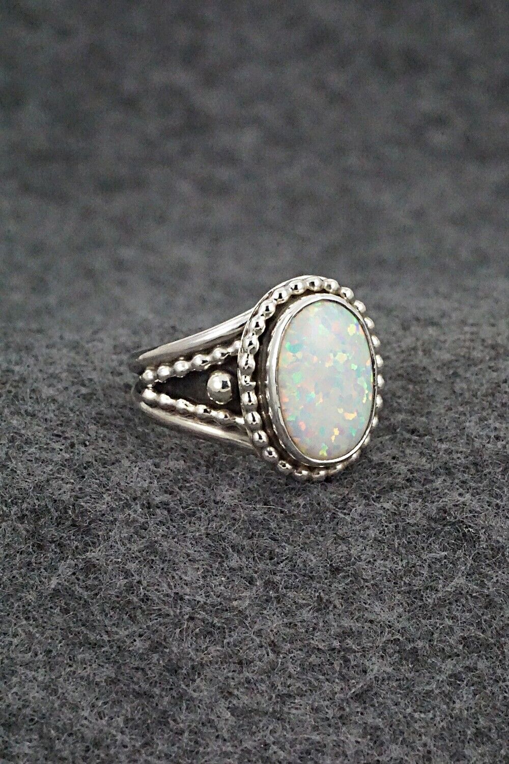 Opalite & Sterling Silver Ring - Thomas Yazzie - Size 8