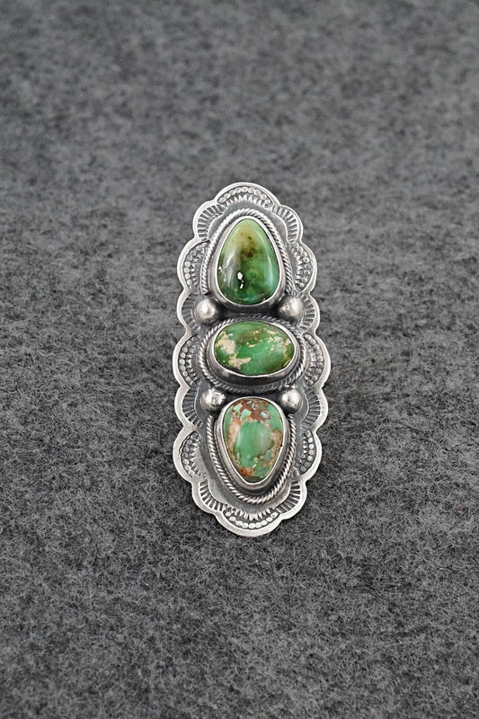 Turquoise & Sterling Silver Ring - Bobby Johnson - Size 6.5