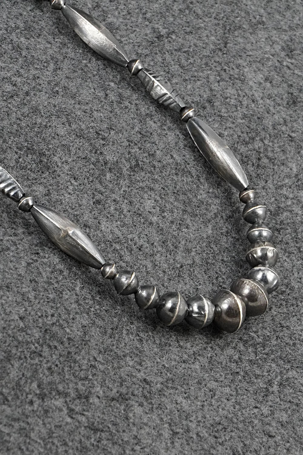 Sterling Silver Navajo Pearl Necklace 24" - Vintage