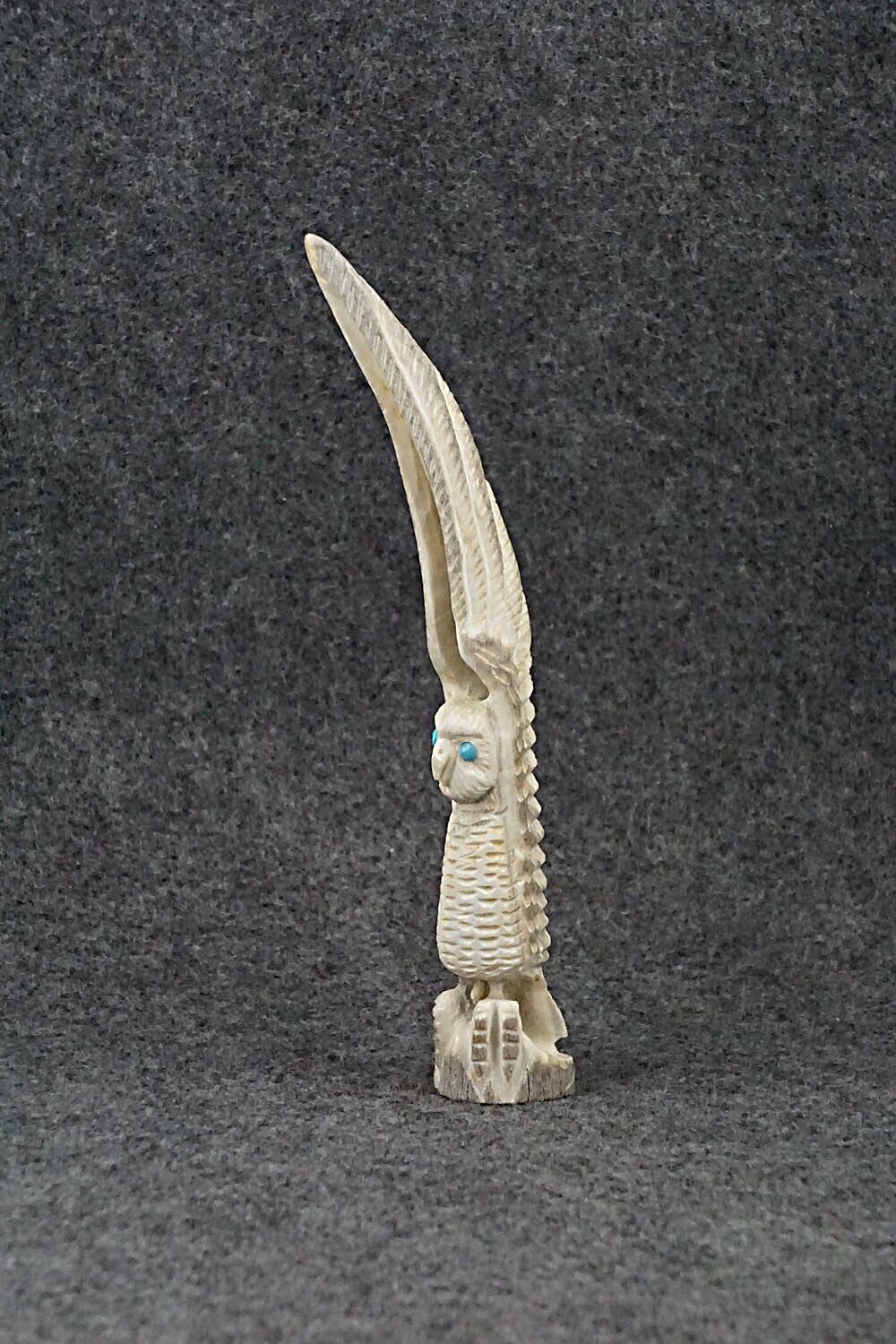 Owl Zuni Fetish Carving - Garrick Weeka
