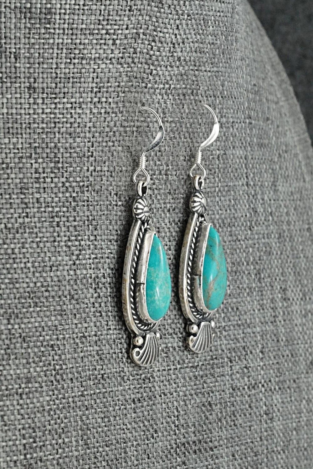 Turquoise & Sterling Silver Earrings - Verley Betone