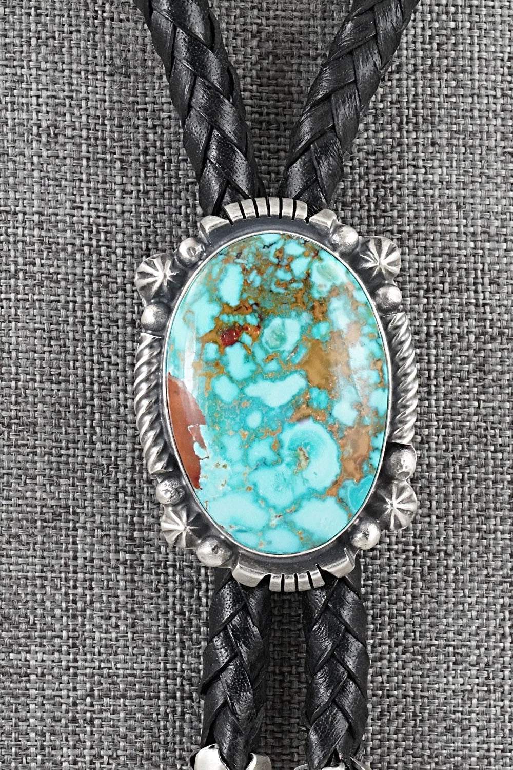 Turquoise & Sterling Silver Bolo Tie - Bob Becenti