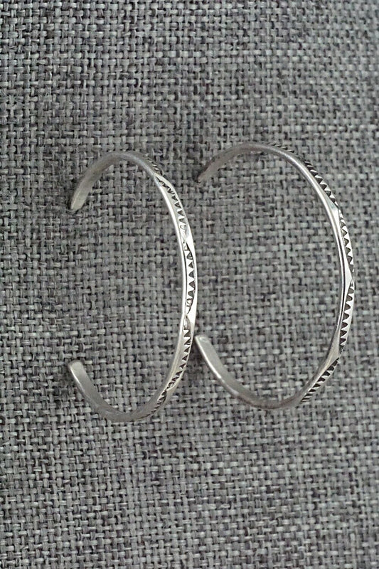 Sterling Silver Hoop Earrings - Elaine Tahe