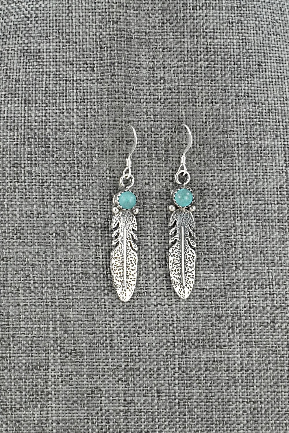 Turquoise & Sterling Silver Earrings - Adelarae Yazzie