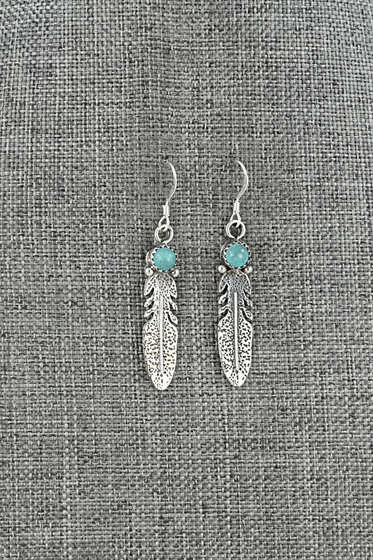 Turquoise & Sterling Silver Earrings - Adelarae Yazzie