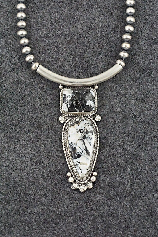 White Buffalo & Sterling Silver Necklace - Tom Lewis