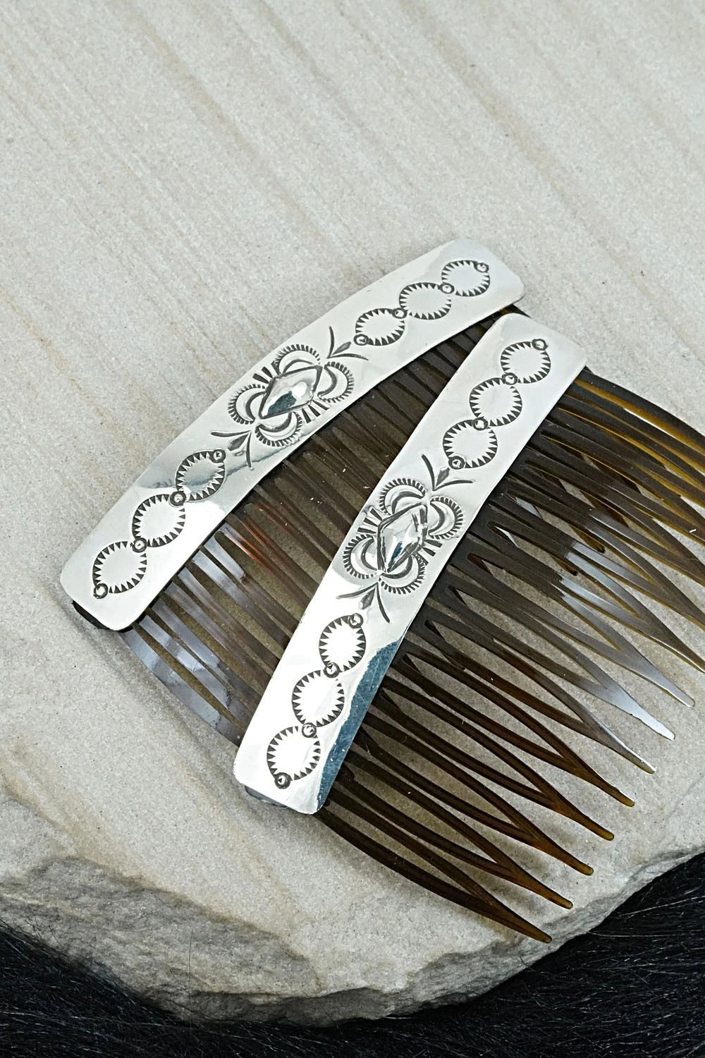 Sterling Silver Hair Combs - Bertha Begay
