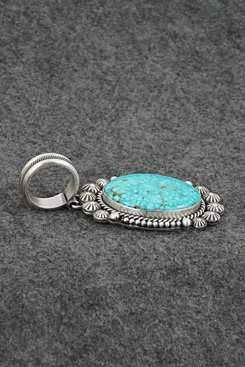 Turquoise & Sterling Silver Pendant - Michael Calladitto