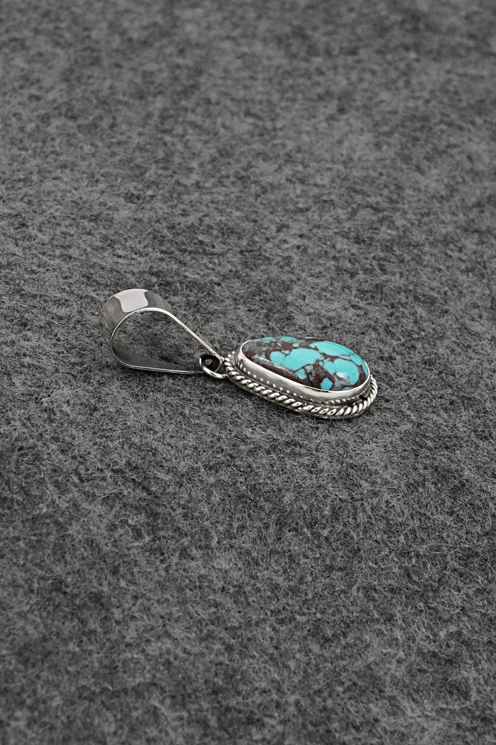 Turquoise & Sterling Silver Pendant - Eugene Gruber