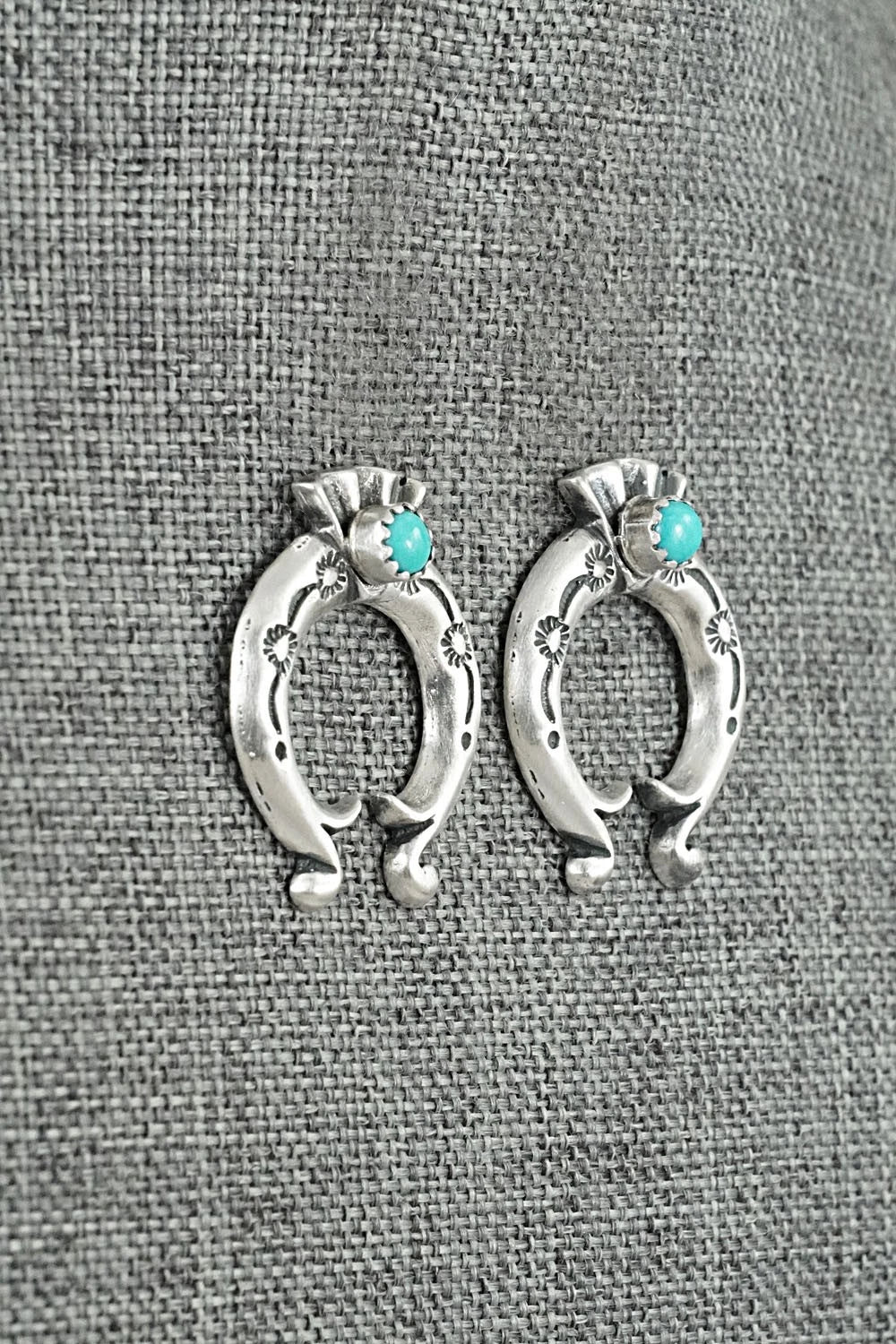 Turquoise & Sterling Silver Earrings - Adrienne Gordon