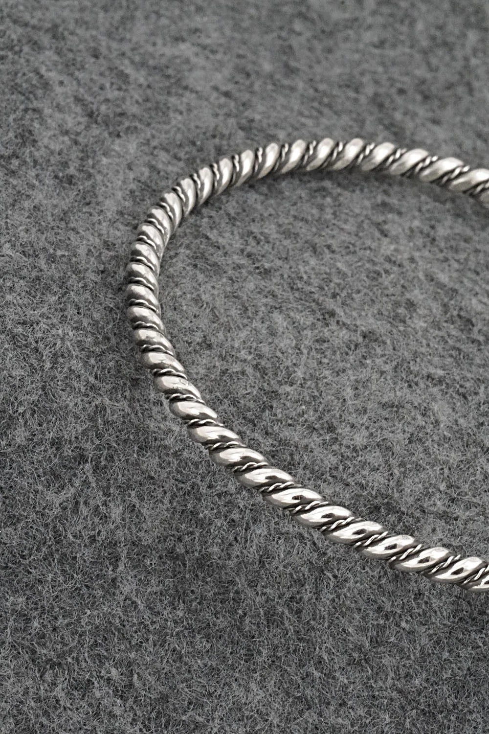 Sterling Silver Bangle Bracelet - Elaine Tahe