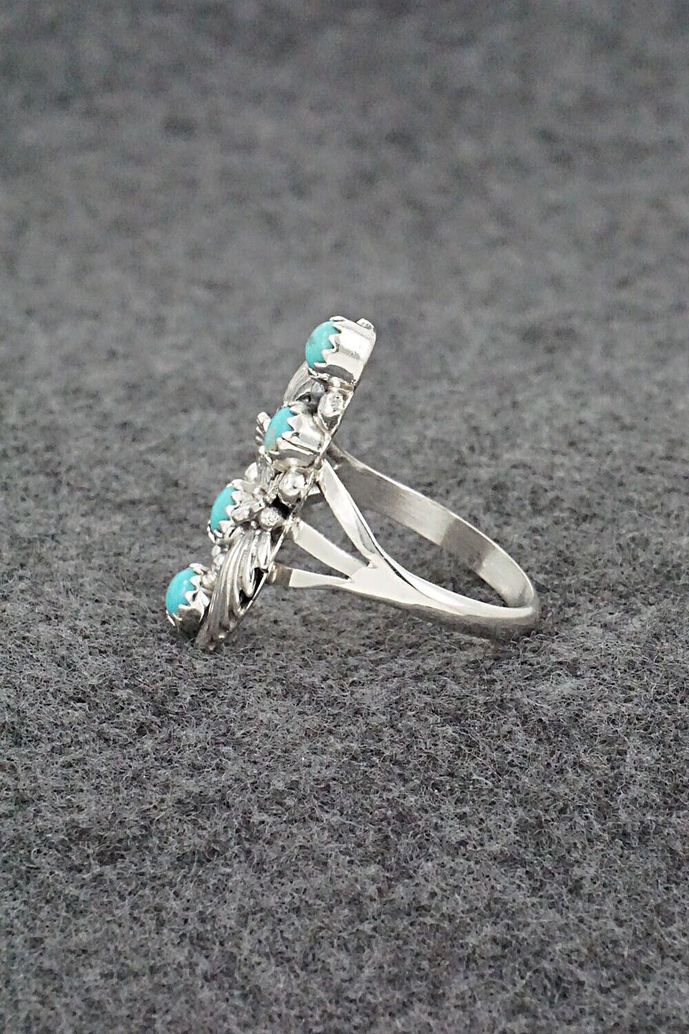 Turquoise & Sterling Silver Ring - Jerryson Henio - Size 9