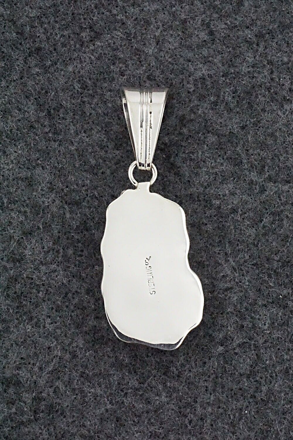 Coral & Sterling Silver Pendant - Samuel Yellowhair
