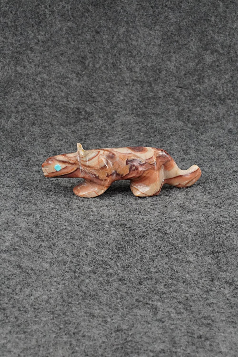 Mountain Lion Zuni Fetish Carving - Ronnie Lunasee