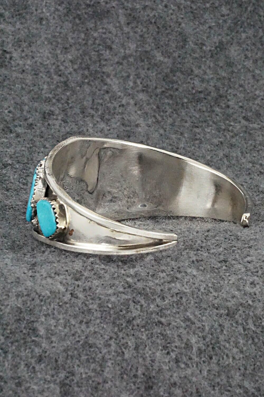 Turquoise & Sterling Silver Bracelet - Vangie Tsabetsaye