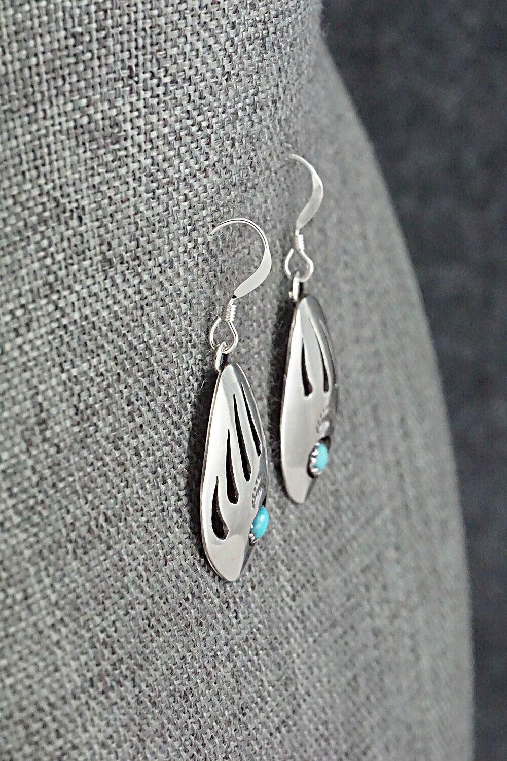 Turquoise & Sterling Silver Earrings - Ervin Begay