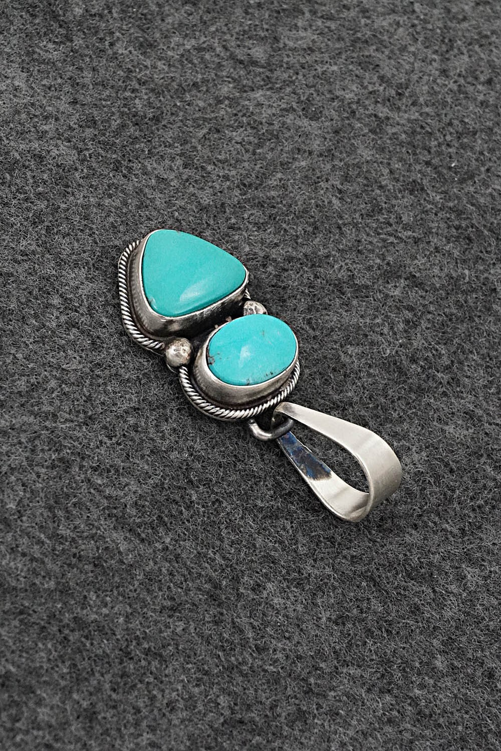 Turquoise & Sterling Silver Pendant - Darrin Livingston
