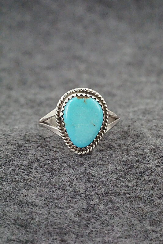 Turquoise & Sterling Silver Ring - Robert Martinez - Size 8.25