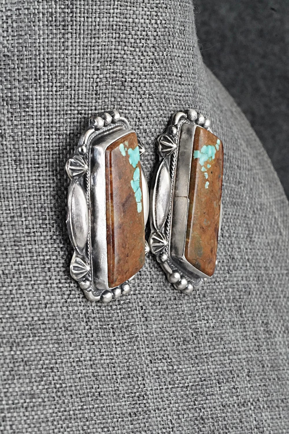 Turquoise & Sterling Silver Necklace and Earrings Set - Bob Becenti