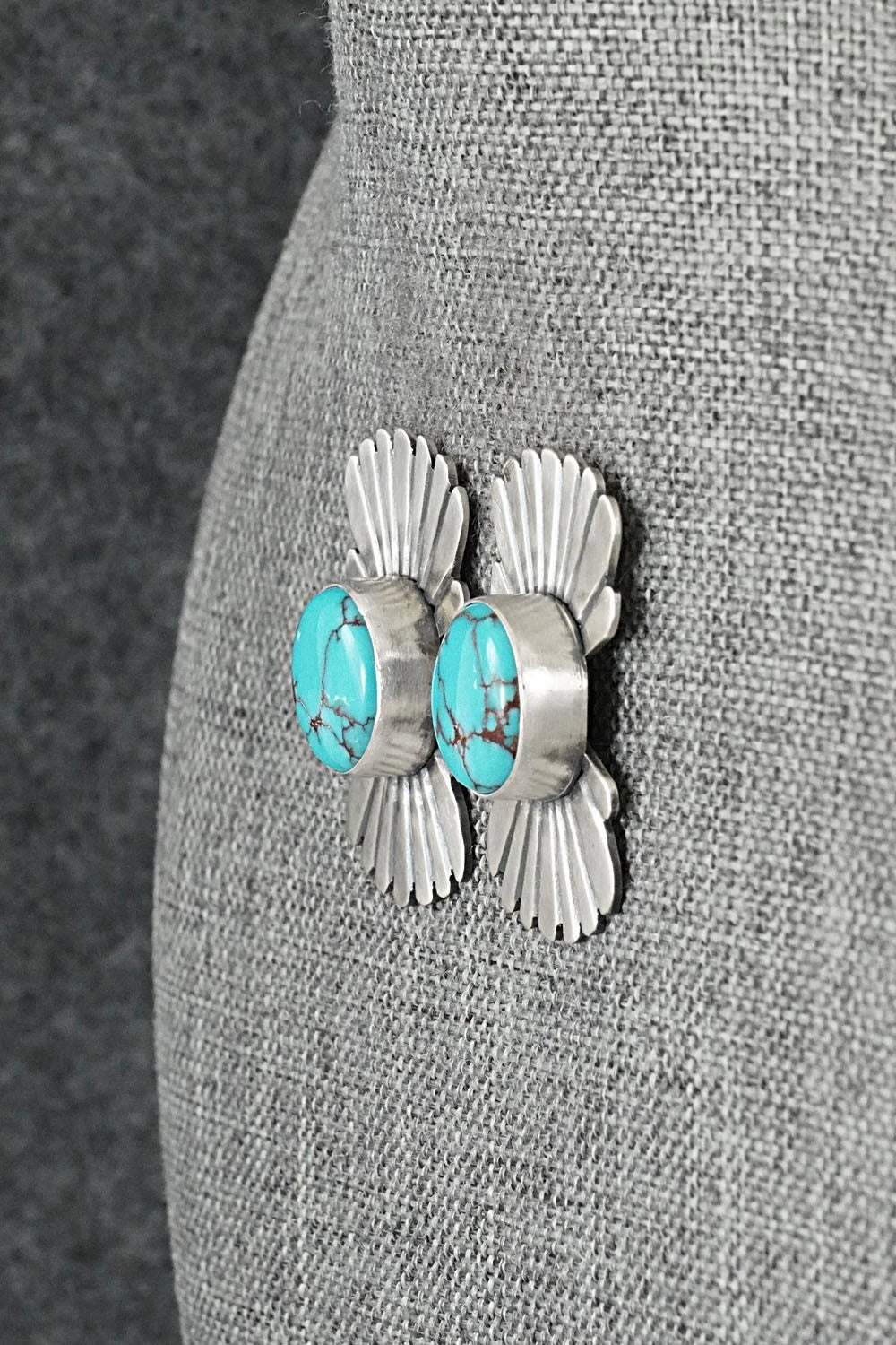 Turquoise & Sterling Silver Earrings - Mark Yazzie