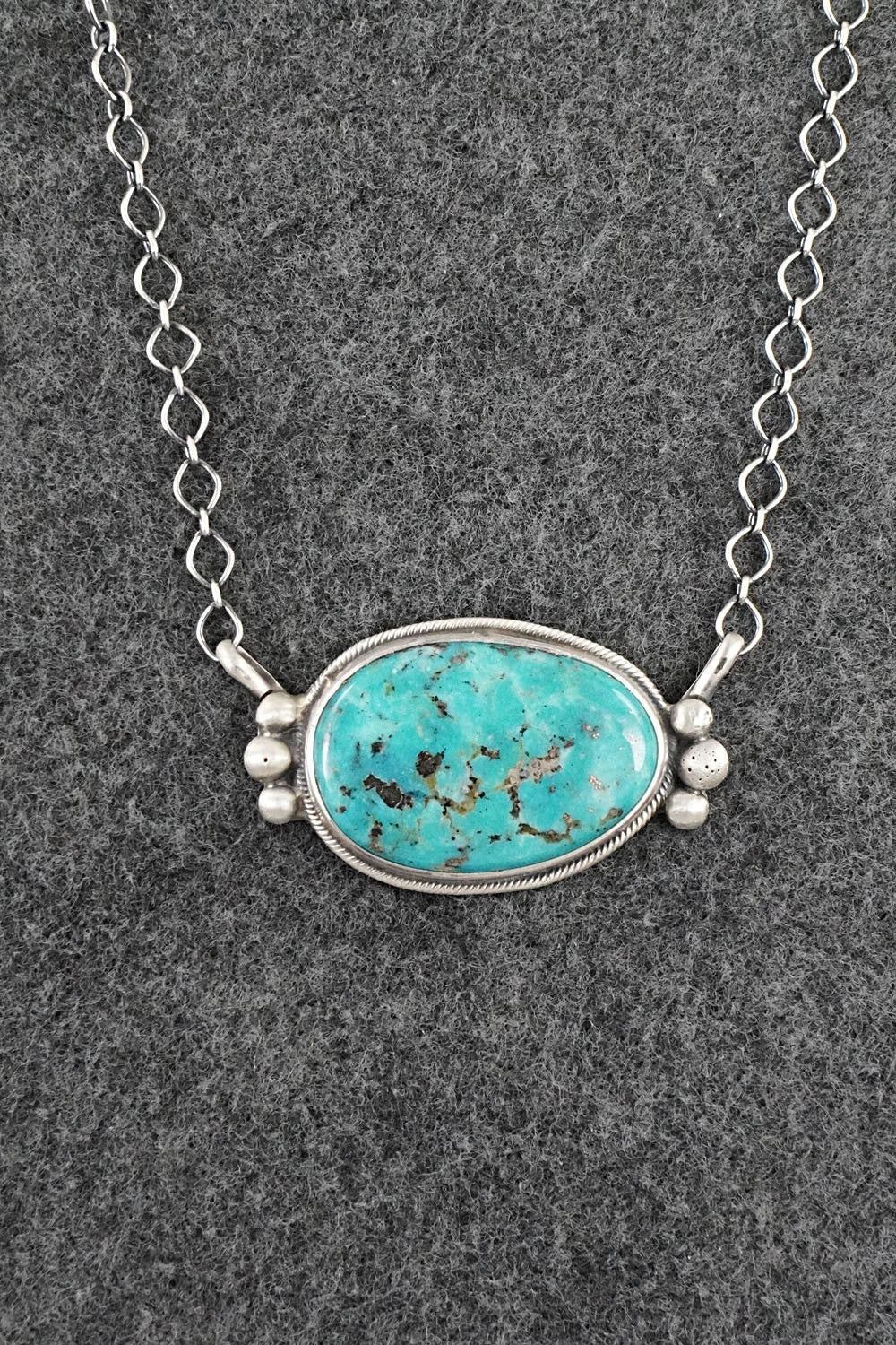 Turquoise & Sterling Silver Necklace - Darrin Livingston
