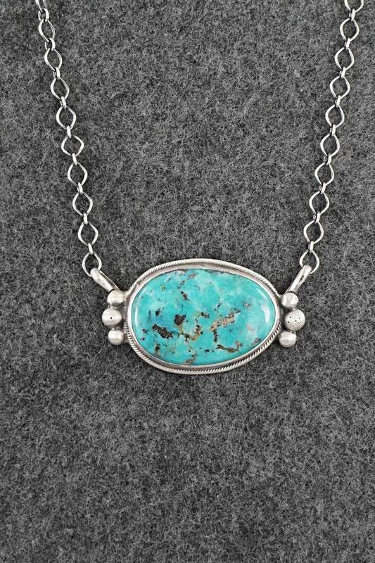 Turquoise & Sterling Silver Necklace - Darrin Livingston