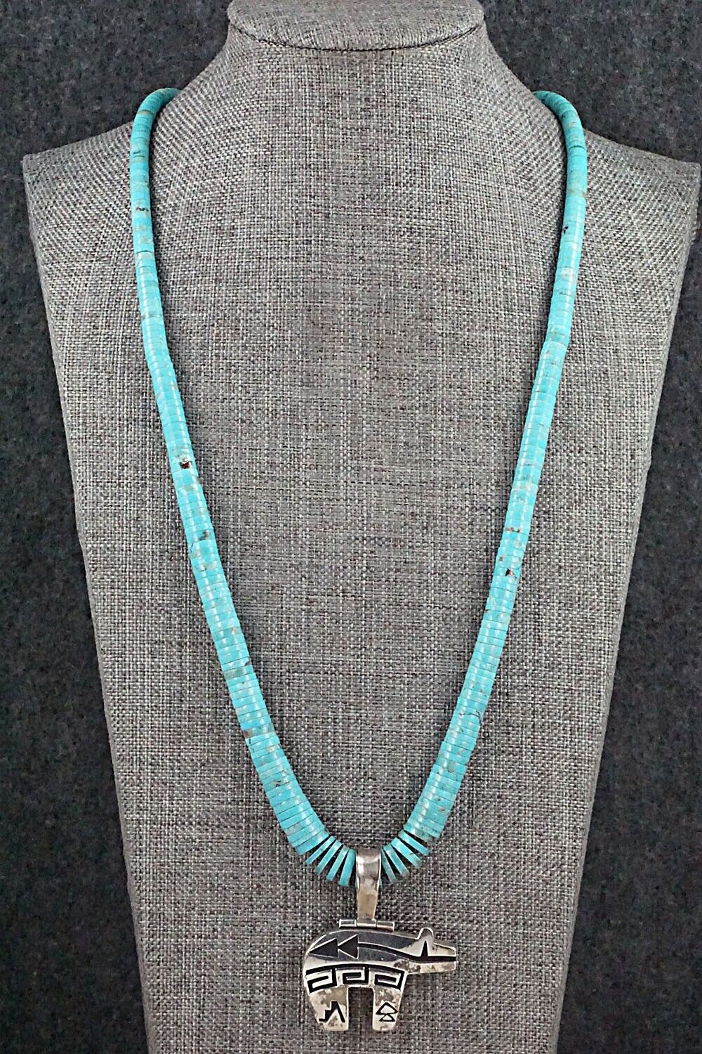 Turquoise & Sterling Silver Necklace - Jack Tom