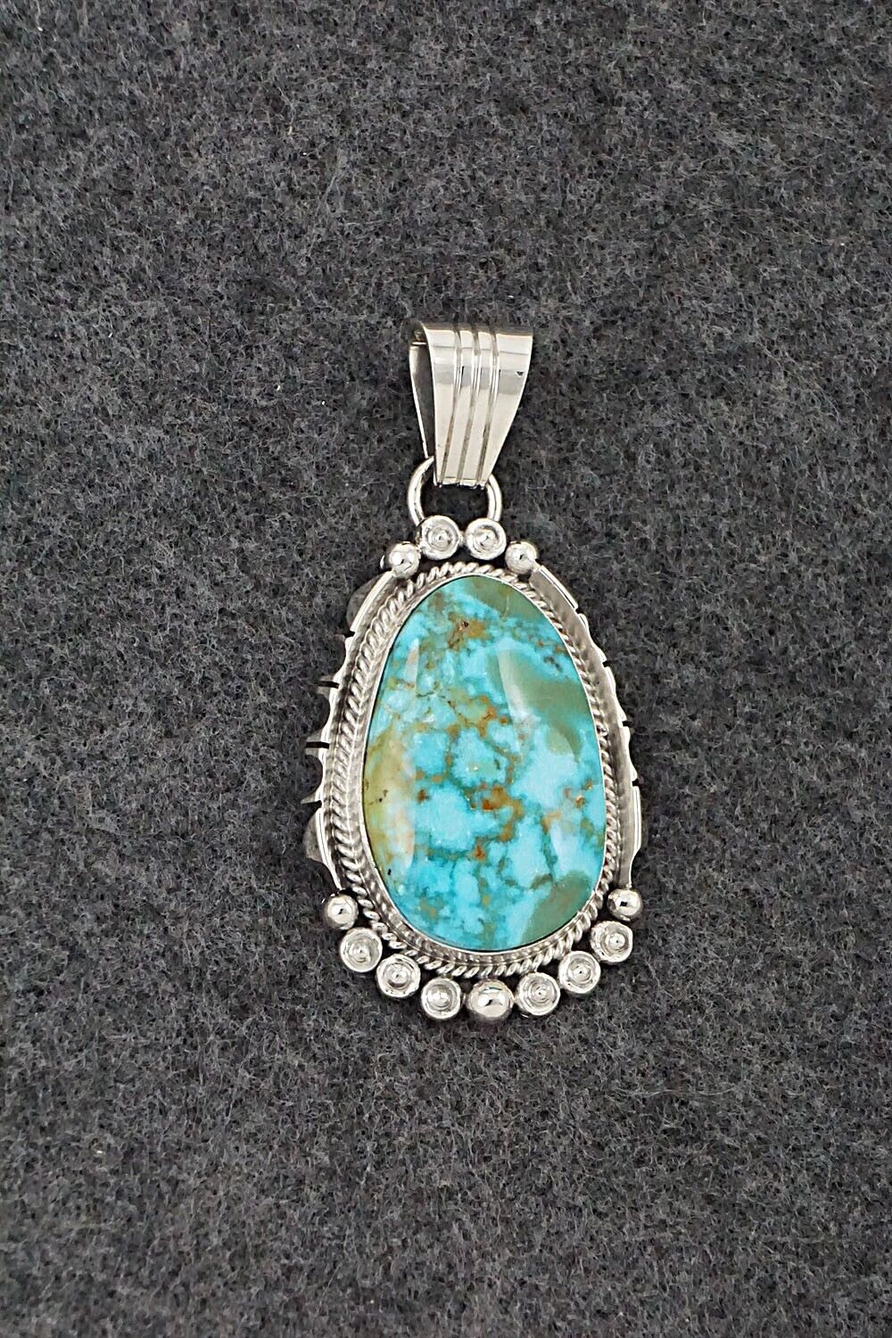 Turquoise & Sterling Silver Pendant - Daniel Benally