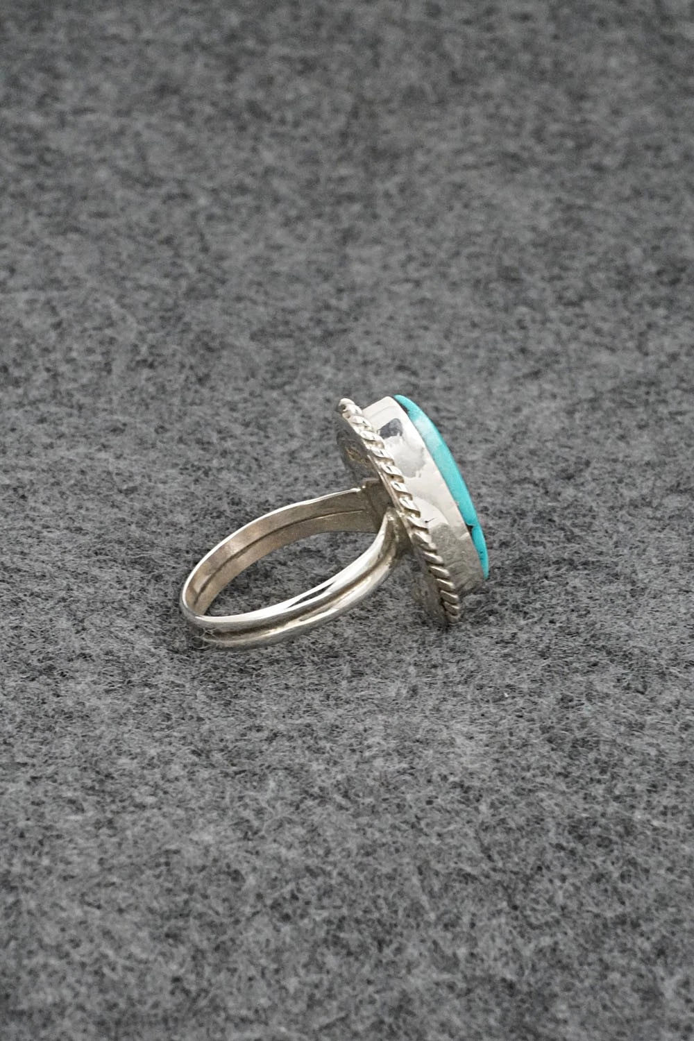 Turquoise & Sterling Silver Ring - Darius Arviso - Size 8.5