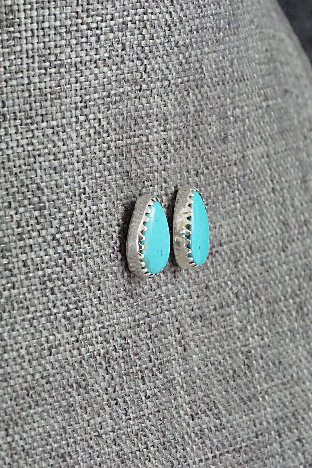Turquoise & Sterling Silver Earrings - Annie Spencer