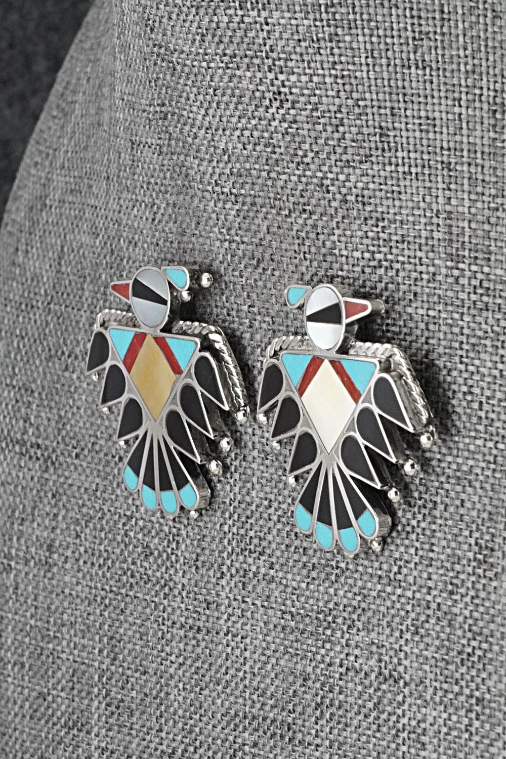 Multi-Stone & Sterling Silver Inlay Necklace Set - Adrian Wallace