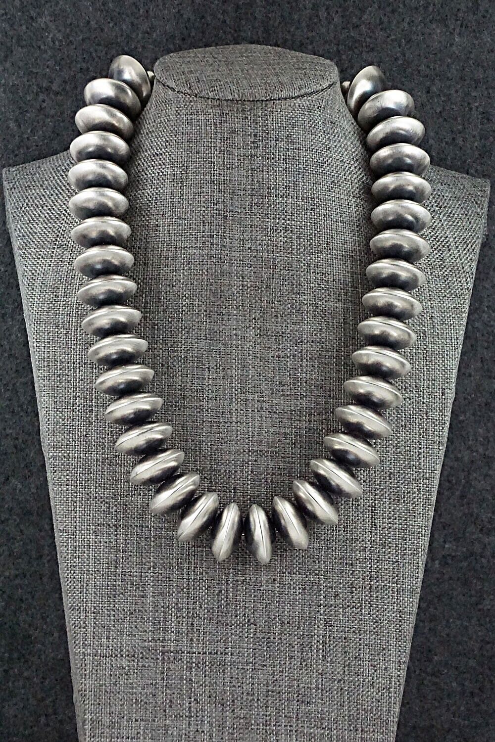 Sterling Silver Navajo Pearl Necklace 18" - Bryannen Halwood