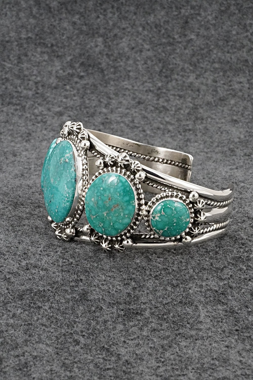 Turquoise & Sterling Silver Bracelet - Ella Linkin