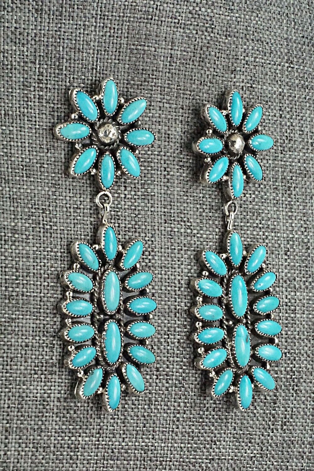 Turquoise & Sterling Silver Earrings - Anthony Skeets