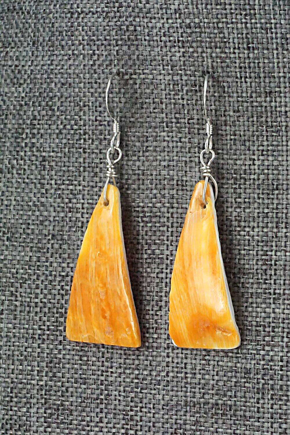 Spiny Oyster & Sterling Silver Earrings - Louise Joe