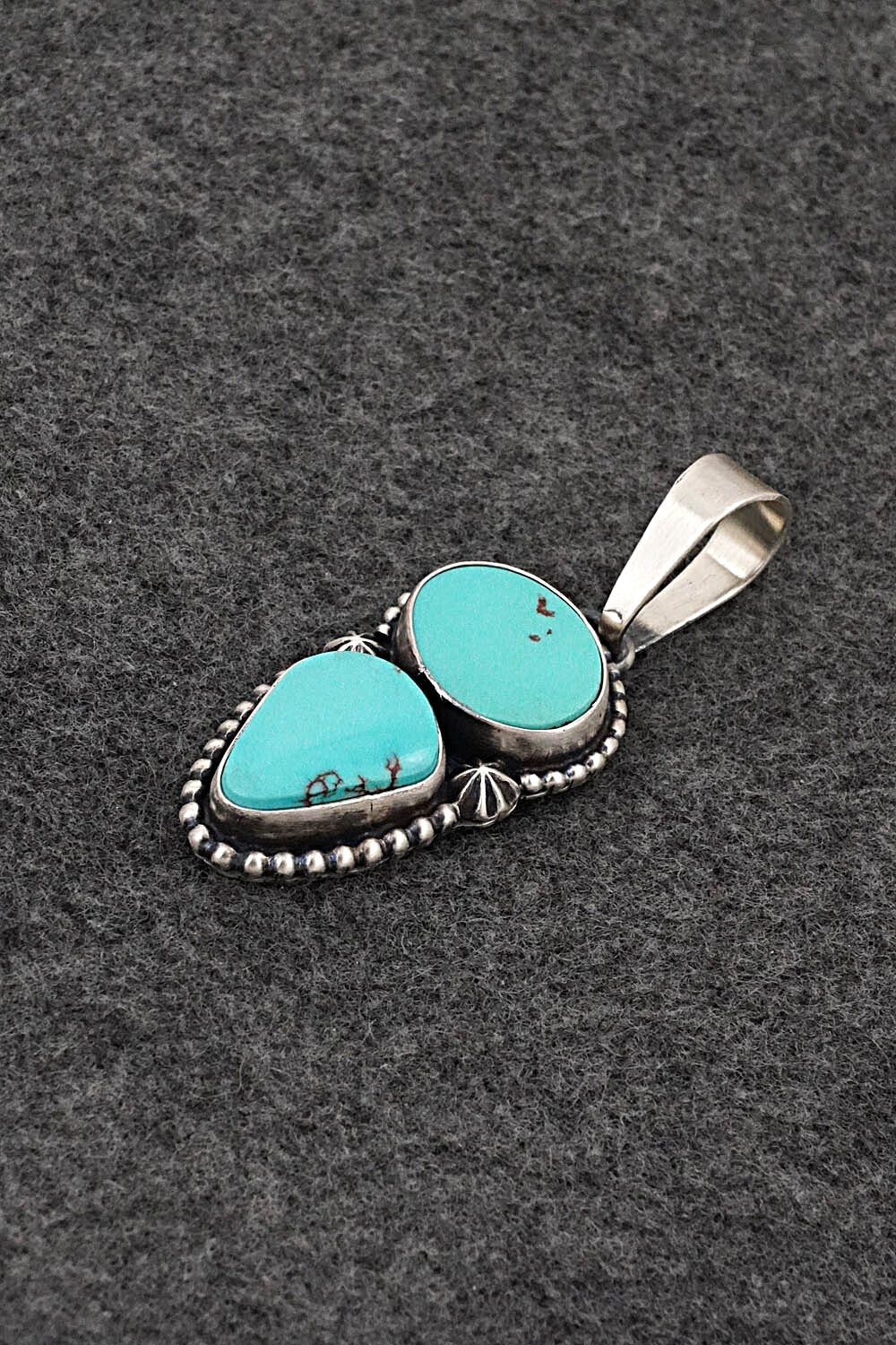 Turquoise & Sterling Silver Pendant - Darrin Livingston