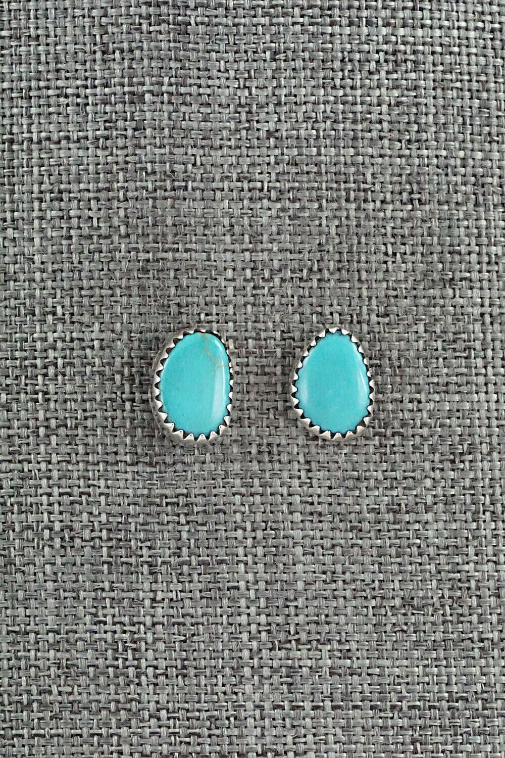 Turquoise & Sterling Silver Earrings - Theresa Smith