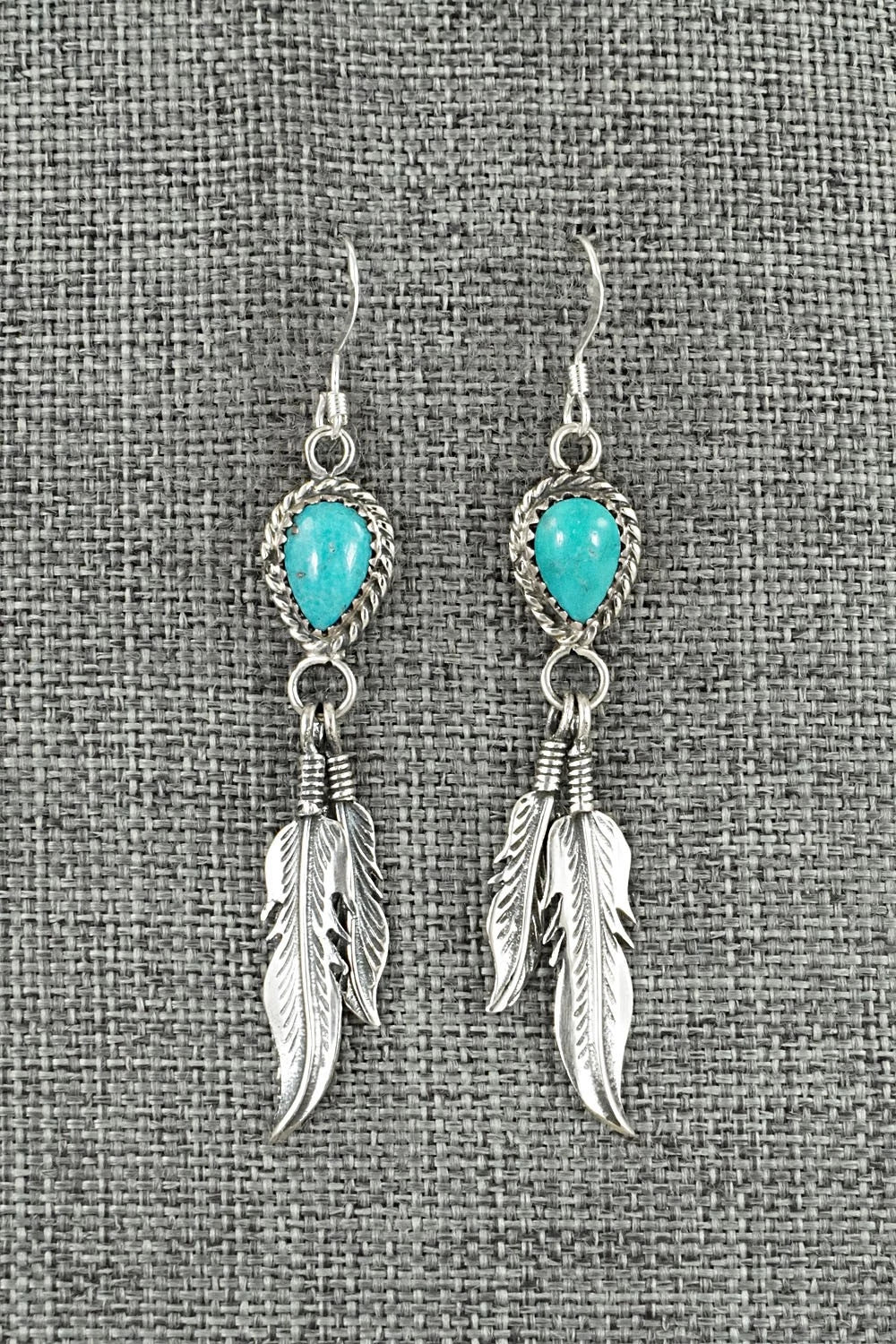 Turquoise & Sterling Silver Earrings - Isabelle Yazzie