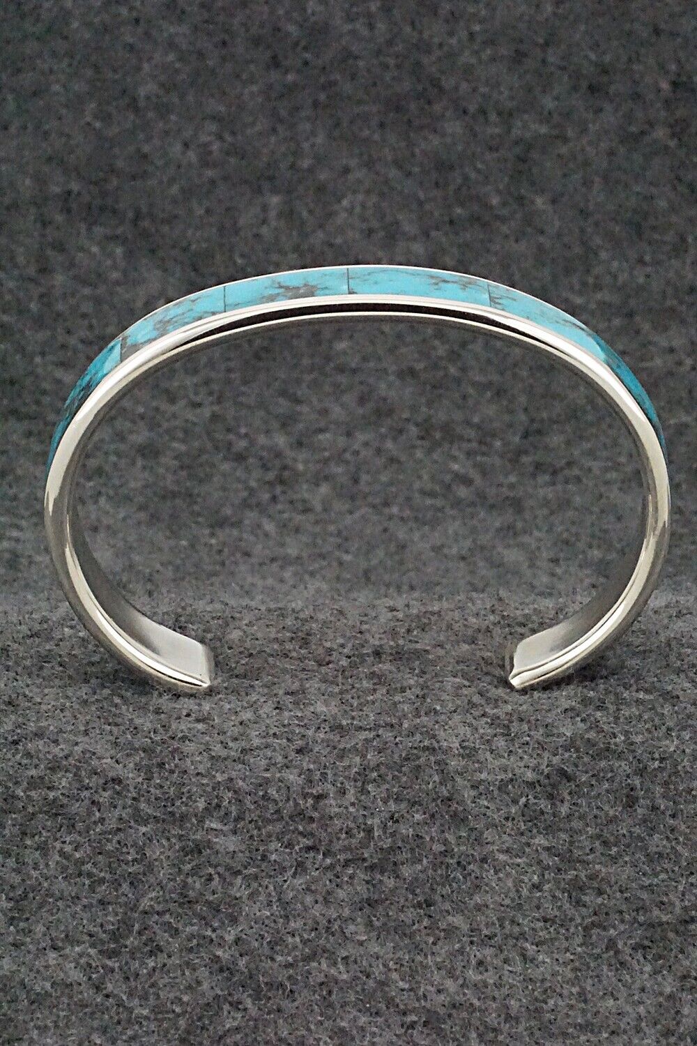 Turquoise & Sterling Silver Inlay Bracelet - Larry Loretto