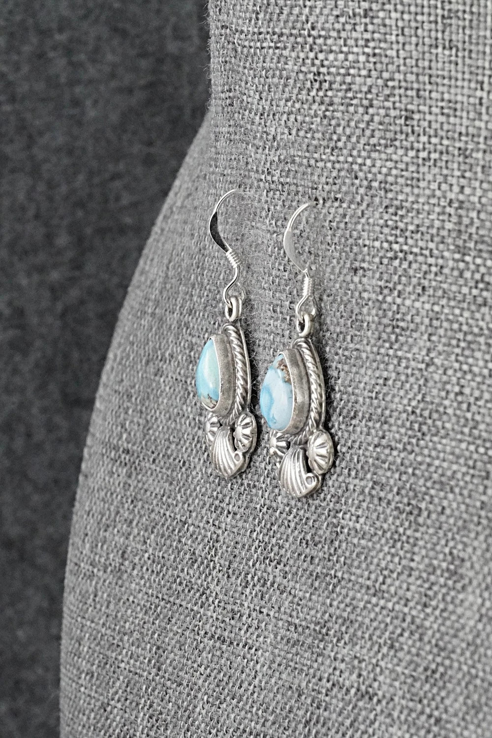 Turquoise & Sterling Silver Earrings - Verley Betone
