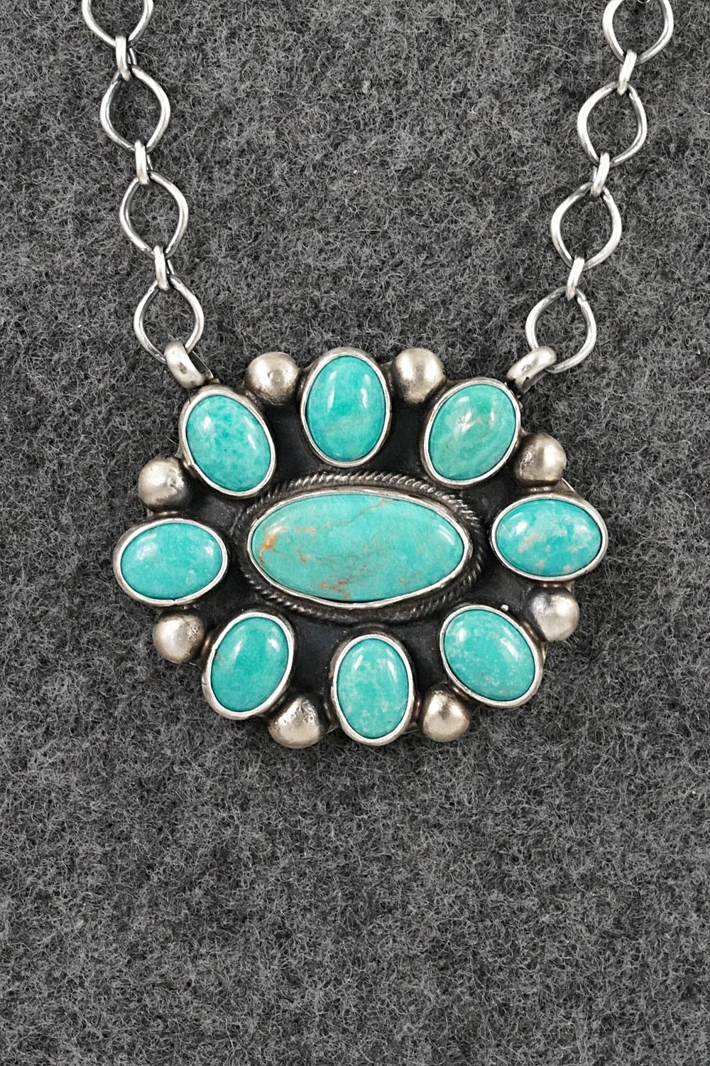 Turquoise & Sterling Silver Necklace - Kathleen Livingston