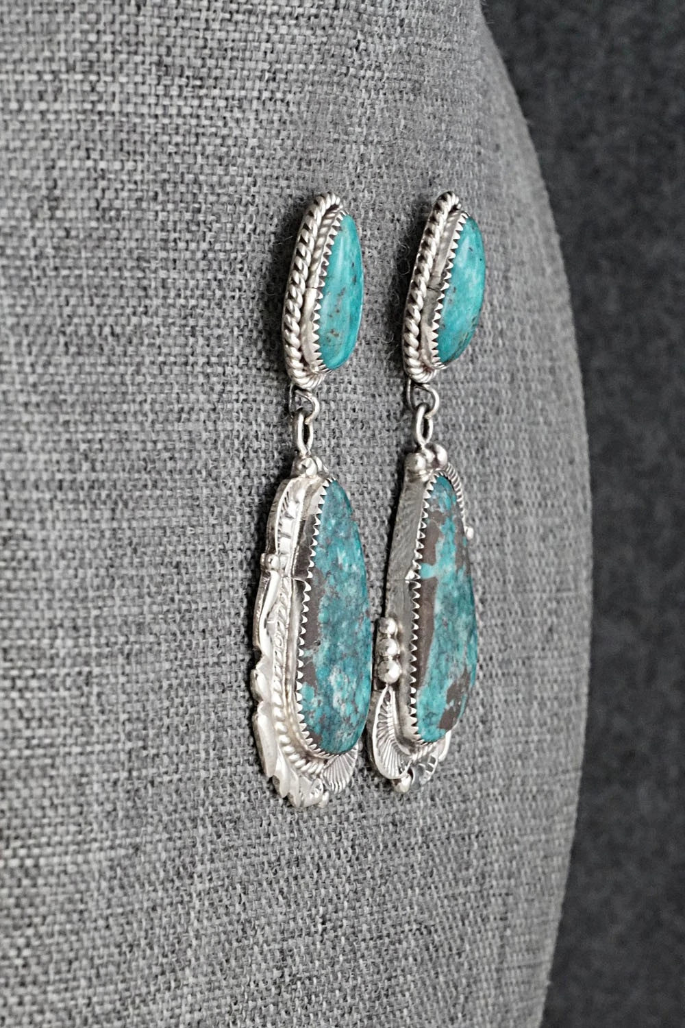 Turquoise & Sterling Silver Earrings - Anthony Brown