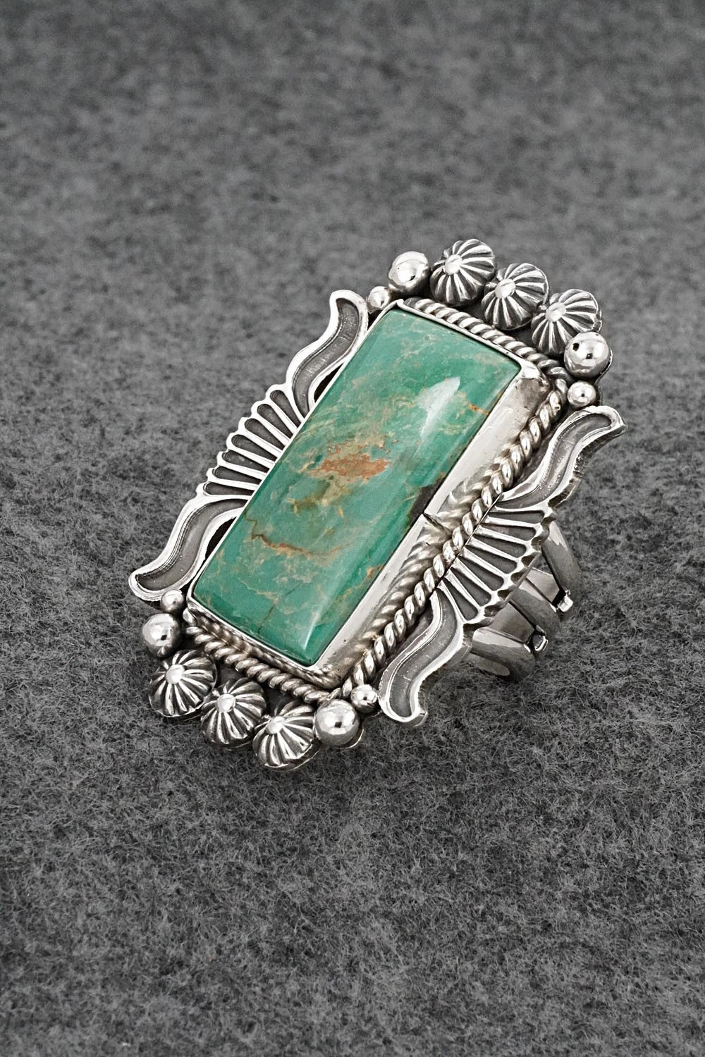 Turquoise & Sterling Silver Ring - Michael Calladitto - Size 9.5