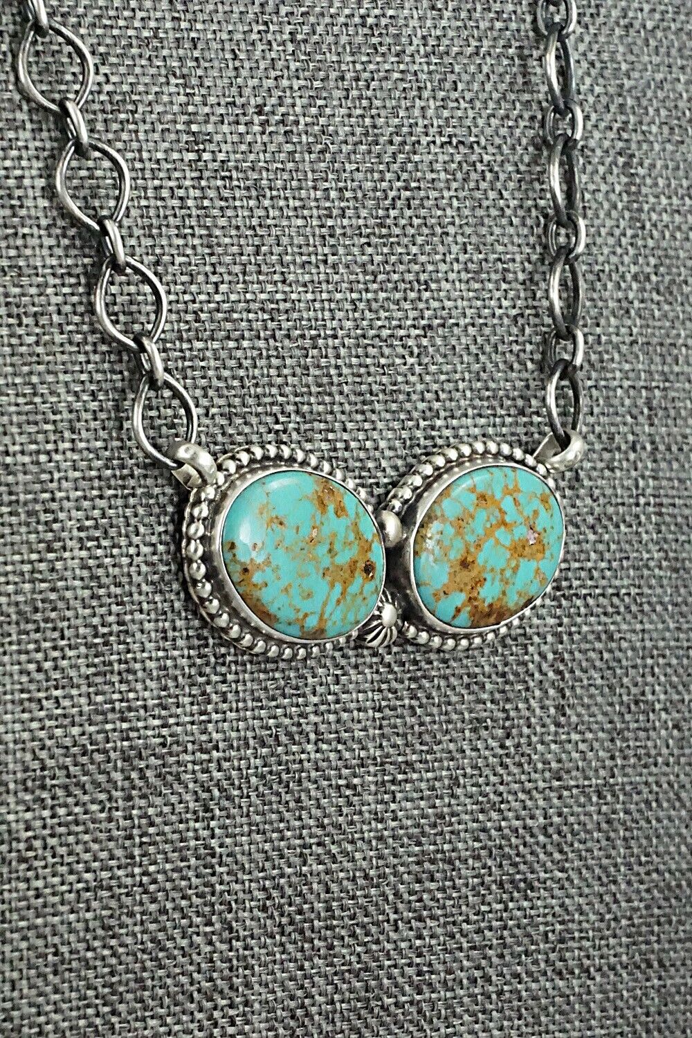 Turquoise & Sterling Silver Necklace - Kathleen Livingston