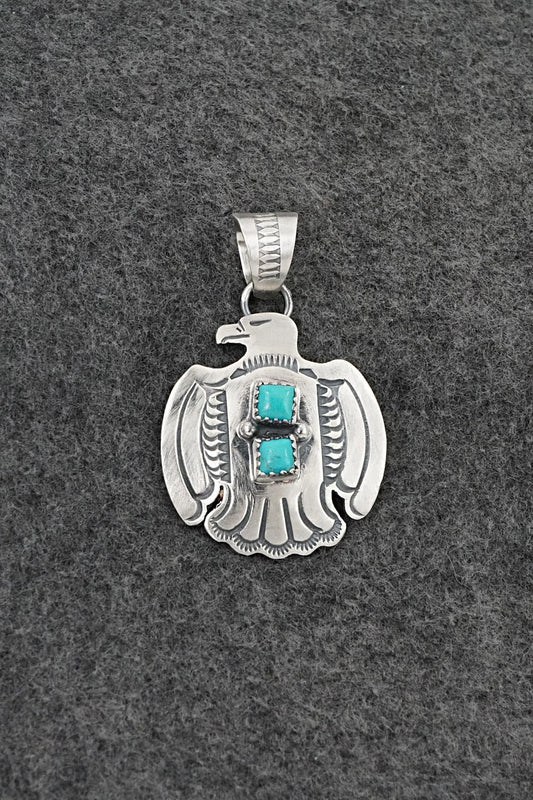 Turquoise & Sterling Silver Pendant - Robinson Martinez